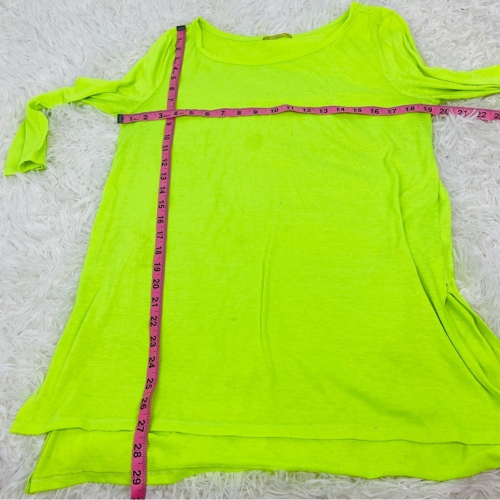 GIANNI BINI lime Green long sleeve shirt size medium - Picture 17 of 17